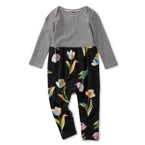 Tea Collection Romper sz 18-24 months Stripe Floral Romper